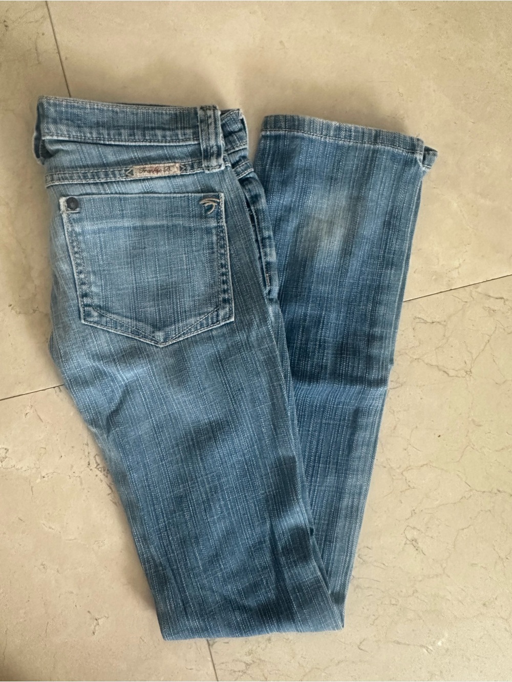 Frankie B. Women's Straight Leg Jeans in Light Blue Wash
